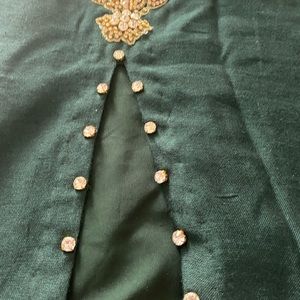 Leaf green color silk material perfect for girls size 8-10 year old worn once